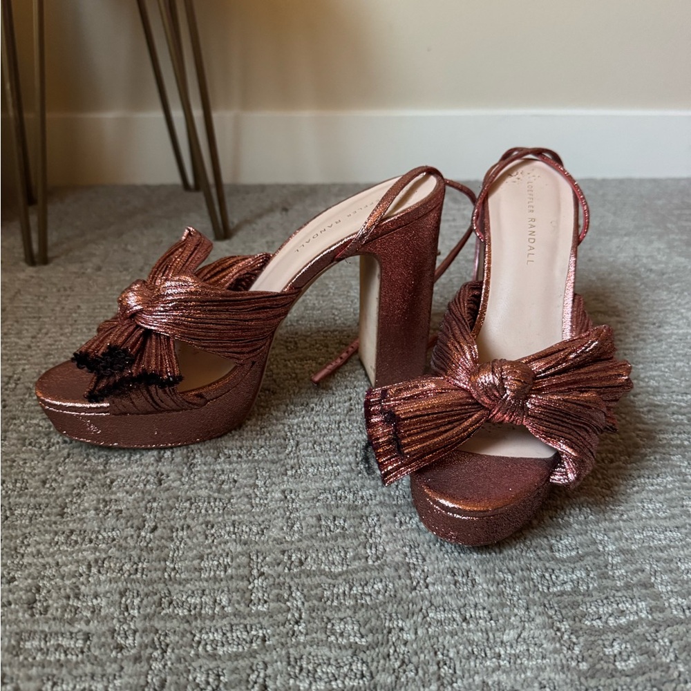 Loeffler Randall Platform Heels in Platinum Rose